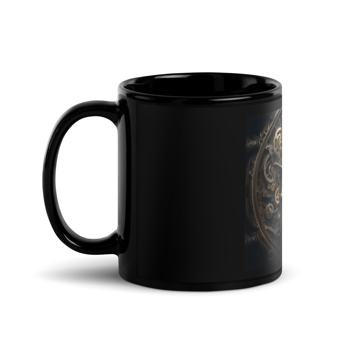 Schwarze glänzende Tasse