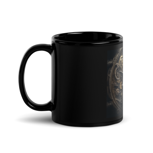 Schwarze glänzende Tasse