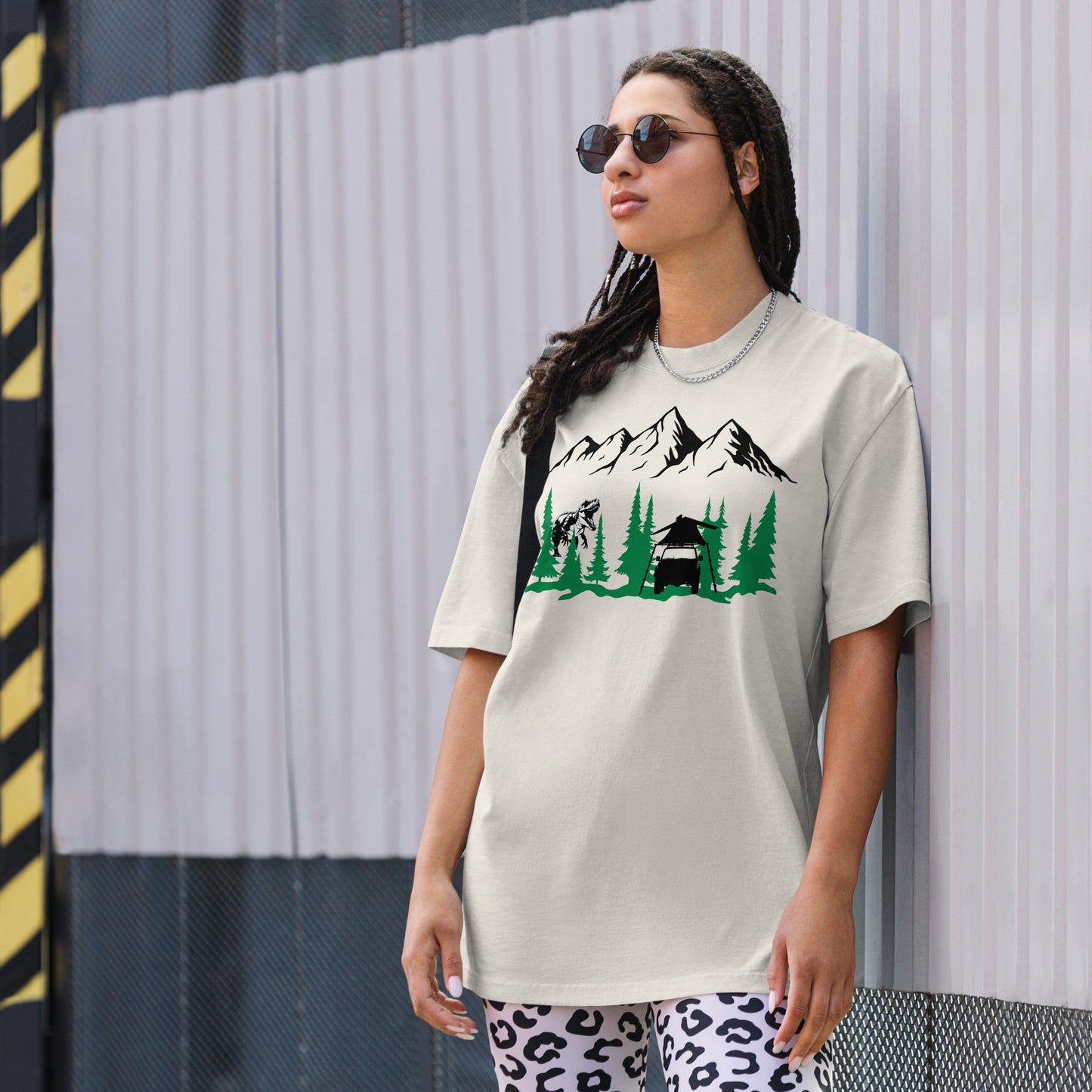 Oversized T-Shirt mit verwaschenem Look